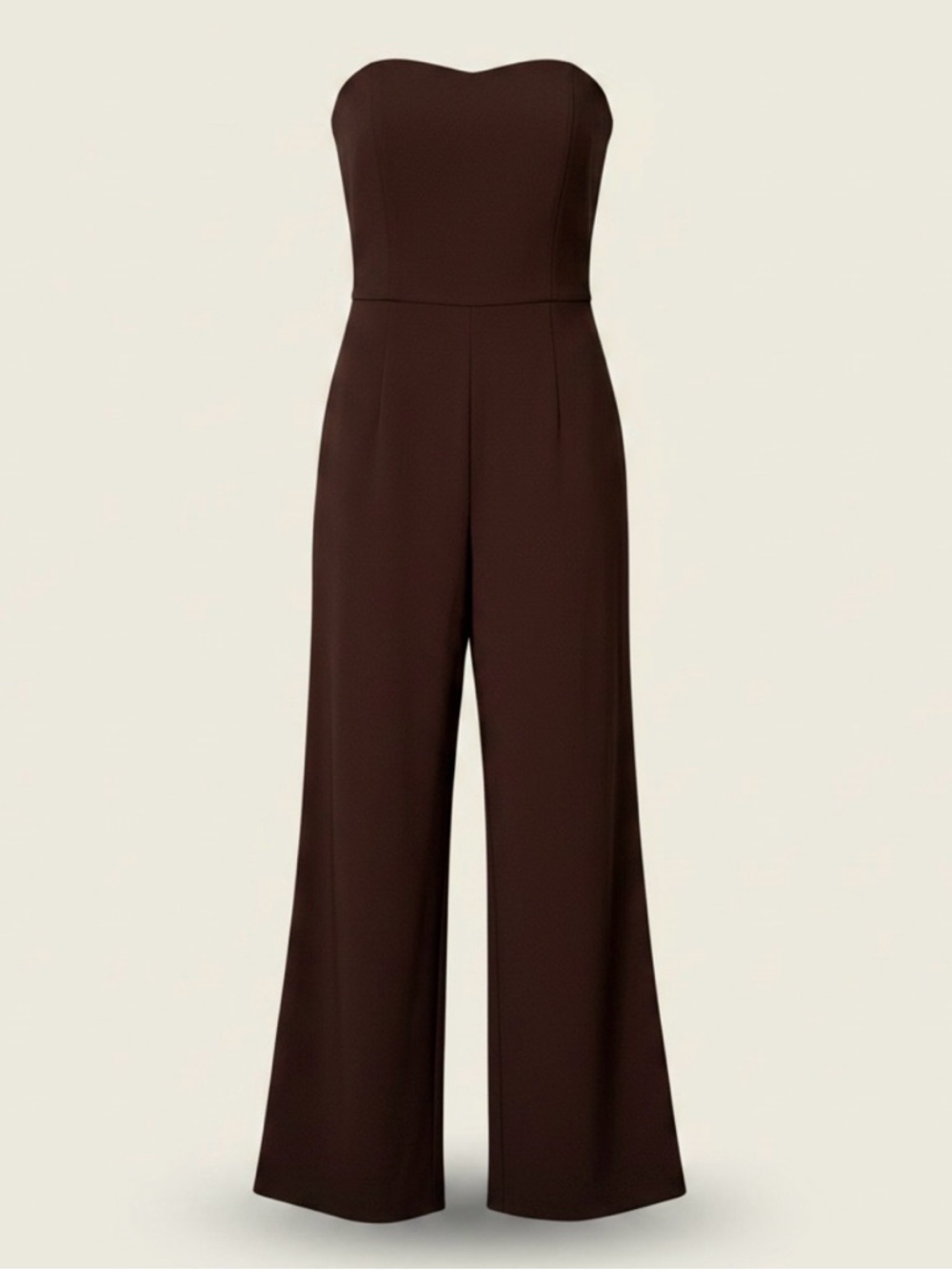 NWT | Lovers + Friends Abby Strapless Jumpsuit |Chocolate Brown | Boned Bodice